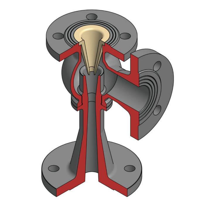 Valfonta 248 steam and water ejector with flanged connections